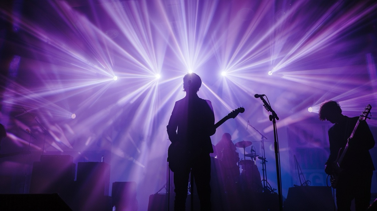 Cinematic collage of modern indie music culture inspired by Arctic Monkeys